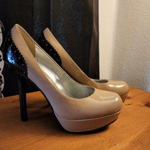 Black/Nude Candies Heels Size 8